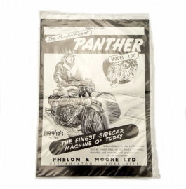 Panther poster in black and white print