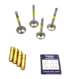 Triumph 5TA  Tiger 100A  / T100C / T100S / T100SS  Valves & Guides set   Opn. 70-4012  70-4013  70-6301