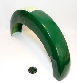 CZ 125/175 rear mudguard duo color green with white striping (477-33-050)