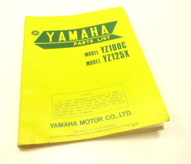 Genuine Yamaha parts list YZ100C / YZ125X