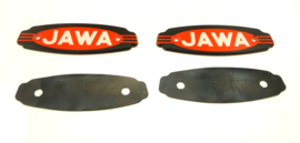 Jawa Californian IV pair of tank badges + rubbers (590-39-030 / 590-39-014)