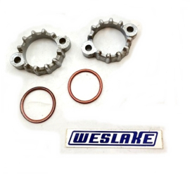 Pair of Exhaust pipe clamping rings (W186)