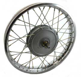 Royal Enfield Bullet 350 - 500 front wheel cplt + twin leading brake plate (143966E / 142850)