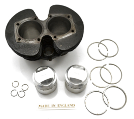 Triumph T100 Cylinder barrel (Partno. 70 9719) c/w genuine Hepolite pistons (Partno. 15123)