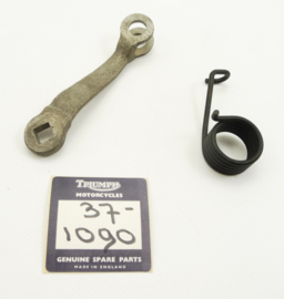 Triumph 5T-T100-T110-T120 brake cam lever + lever return spring (37-2015 + 37-1090)