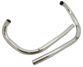 TRP 74 exhaust pipes to fit Triumph 3TA + 5TA, T90 + T100