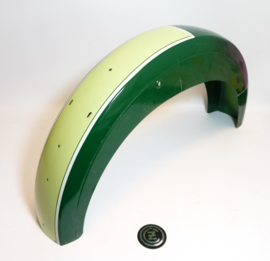 CZ 125/175 rear mudguard duo color green with white striping (477-33-050)