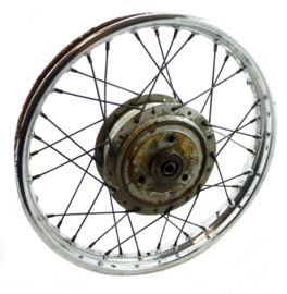 Velocette 350 - 500 Front & rear wheels with full widt hubs, complete set