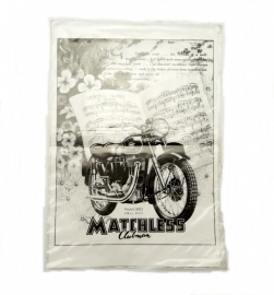 Matchless poster in black and white print