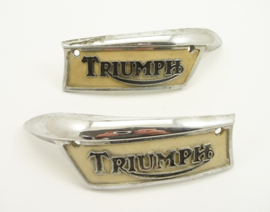 Triumph T120-T140 Pair of genuine tankbadges (82-9700 / 82-9701)