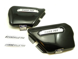 Triumph Tiger 750 styling side panels L+R c/w badges (83-7103 / 7104 + 60-4150 / 7055)