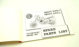 CZ-CAGIVA 125 - 180cc spare parts list for type 488.4 and 487.4