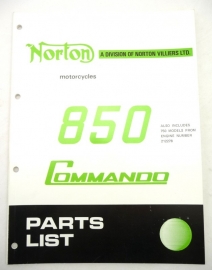 Norton Commando 750 Combat and 850 Mk1 genuine parts list (06-5034)