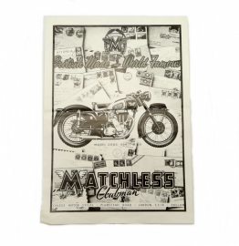 Matchless poster in black and white print