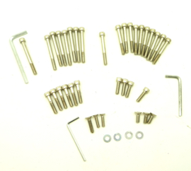 Honda XL250 - 350 engine allen bolt set - nickel plated