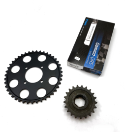 Triumph 750 Bonneville + Tiger Sprocket & Chain kit, Partno. 57-4782, 37-7064, 57-7067