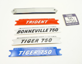 Triumph chrome name plate c/w badge (60-4150)