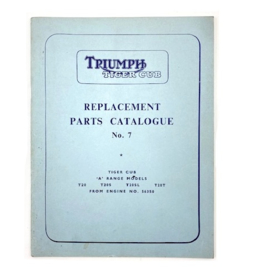 Triumph Tiger Cub T-20- S - SL-T Genuine Parts Catalogue No 7 from 1959