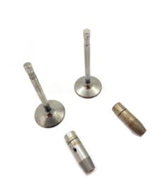 AJS - Matchless  500 Singles - 18 - 18 CS - G80 - G80 CS - G85 CS Pair of valves & guides (026028 - 02-6029 - 02-6030 - 024519)