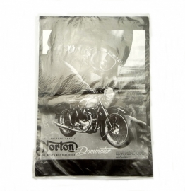 Norton Dominator poster in black and white print