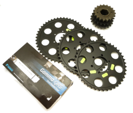 Triumph Bonneville Special T140D Sprocket & Chain kit, Partno. 57-4782, 37-7089