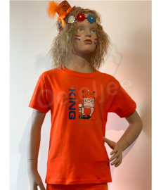 Oranje Koningsdag shirt jongen opdruk King