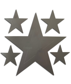 Raam / muur sticker "sterretjes" zilver no1