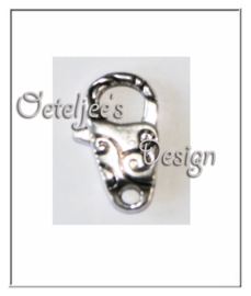 Sluiting/sleutelhanger metaal bewerkt