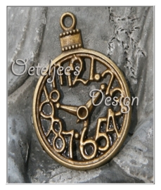 Bedel - Klok "steampunk" oudbronskleur