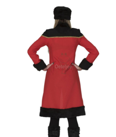 Uniformjas lang rood met bont