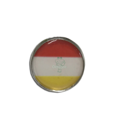 Pin / Broche Oeteldonk rood wit geel