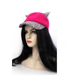 Roze pet tijgerprint met oortjes