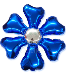 Folie ballon bloem blauw