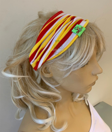 Haarband / bandana Oeteldonk rood wit geel