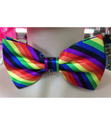 Vlinder strik luxe regenboog kleuren
