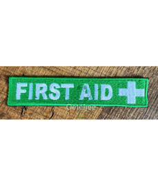 EHBO embleem - First Aid met wit kruis