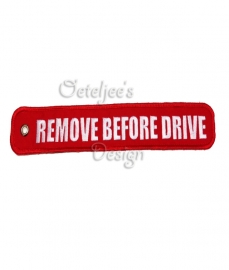 Produceren labels/sleutelhangers "Remove before drive" MMT Amsterdam