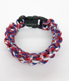 Paracord armband rood wit blauw Holland