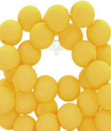 Acryl kralen mat rond 8mm  geel