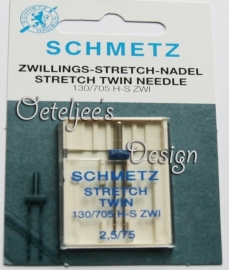 Machinenaalden Schmetz Stretch tweelingnaald 2,5 /75