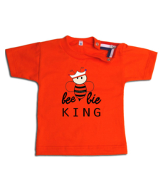 Oranje Koningsdag baby shirt jongen opdruk beebie King mt 62/68