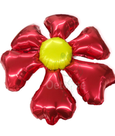 Folie ballon bloem rood