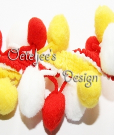 Bolletjesband Oeteldonk rood, wit en geel