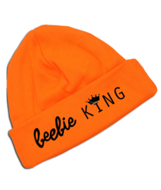 Oranje Koningsdag babymutsje " beebie KING"