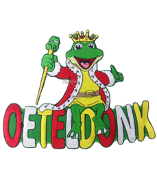 Oeteldonk embleem koningsoetel met tekst Oeteldonk