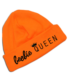 Oranje Koningsdag babymutsje " beebie Queen"