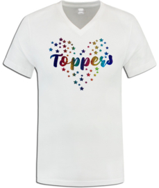 Toppers  in Concert 2024 t-shirt dames wit met bloemenhart wit