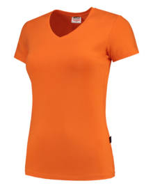 Tricorp T-shirt V-hals slim fit dames 101008/TVT190 met bedrukking