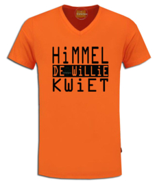 Oranje Koningsdag t-shirt "Himmel de Willie kwiet"