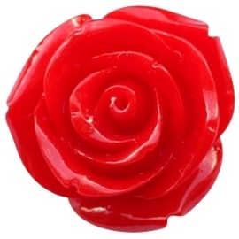 Kraal roos 11 mm Rood